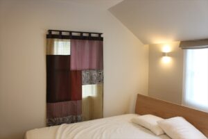 6種類の生地をパッチワークして作ったオリジナリティあふれるデザイン