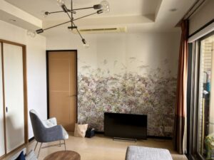 リビングのアクセントクロス