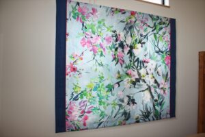 大柄なプリント生地