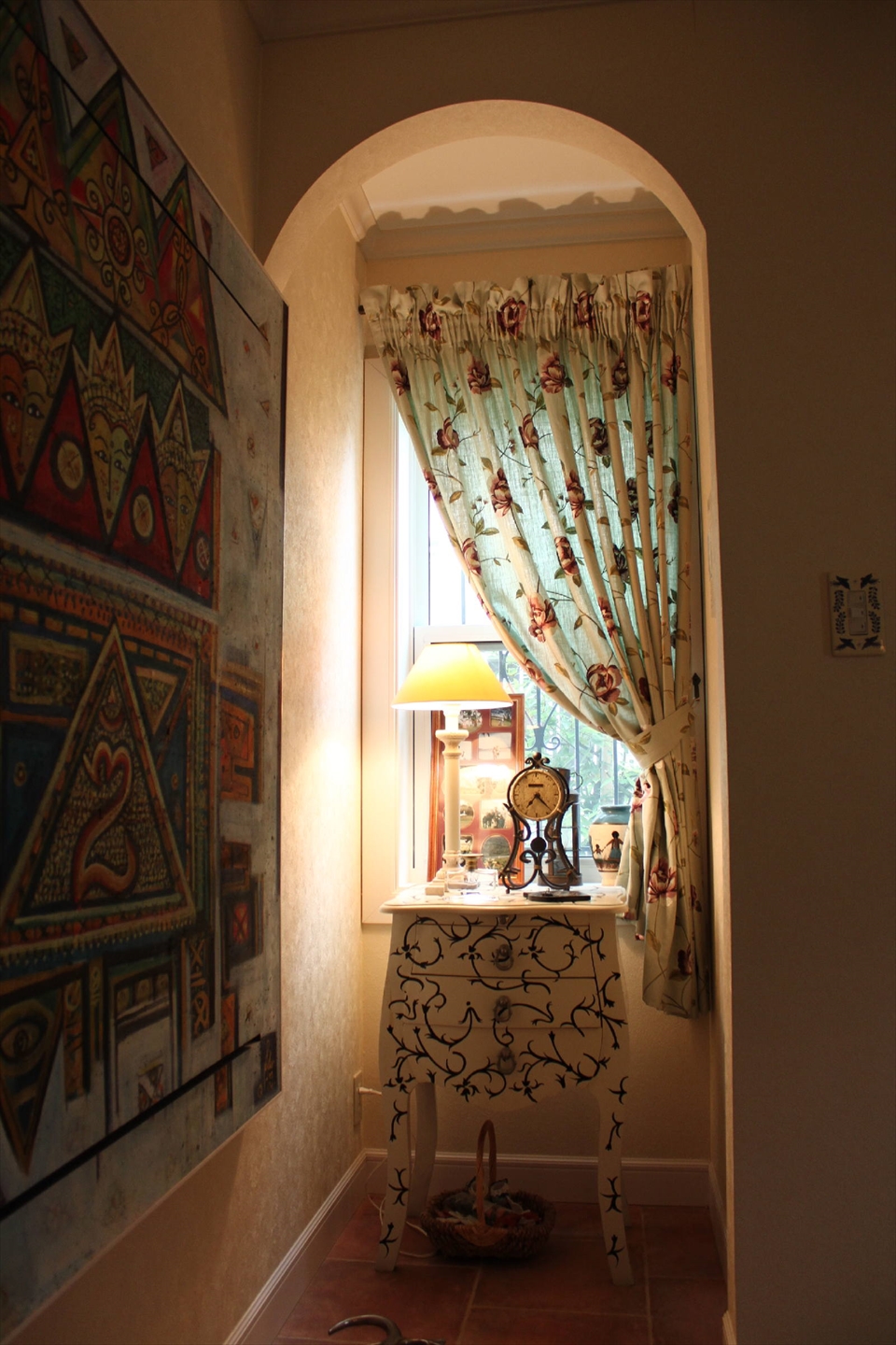 ギャザー仕上げ