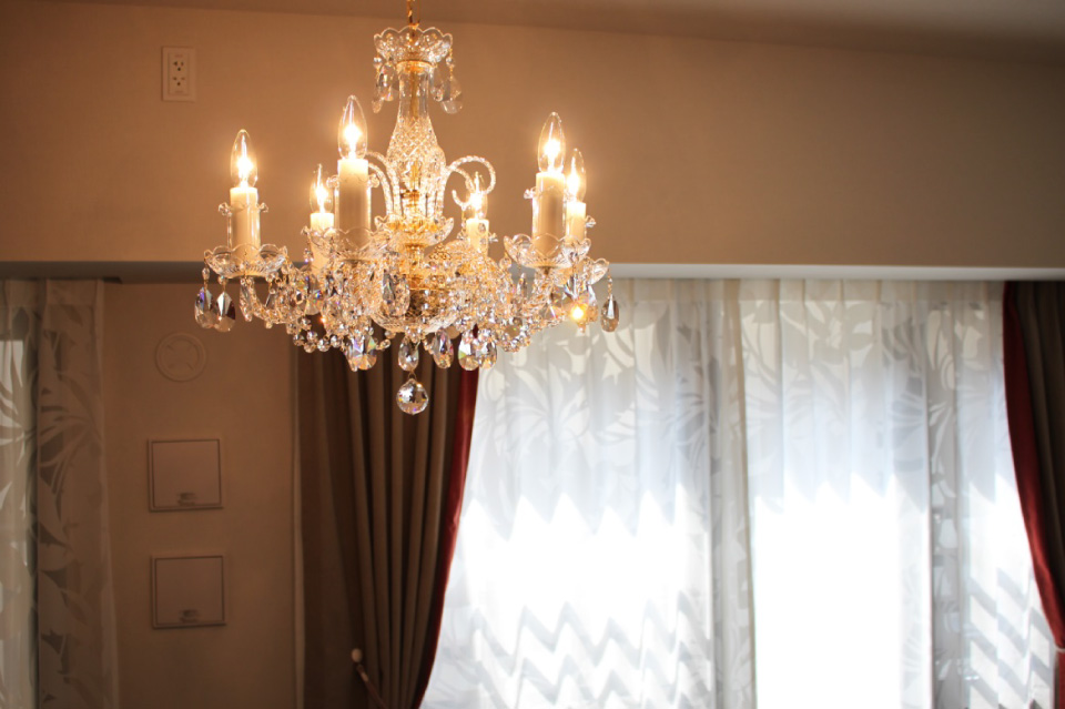 本物のスワロフスキーを使ったシャンデリア